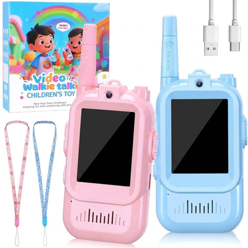 2 mini walkie talkies con camara
